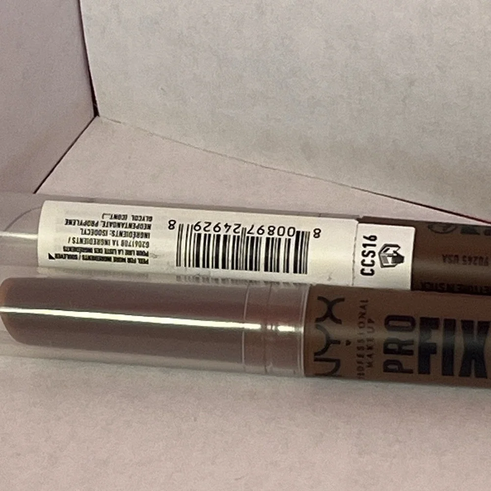 NYX Pro Fix Stick Correcting Concealer Lot of 2 (0.05oz‎ / 1.6g) CCS16 Walnut